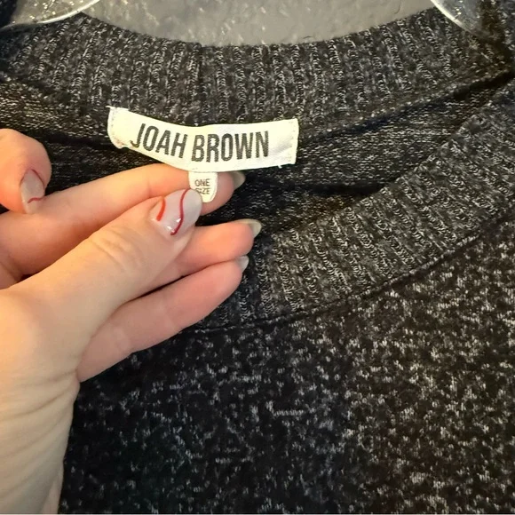 Joah Brown • Heathered black Knit Top - Picture 2 of 5